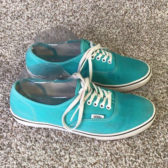 Vans sneakers women's size 8 Turquoise Blue - Picture 1 of 15